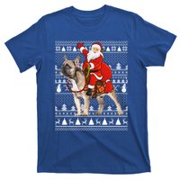 Xmas Holiday Ugly Santa Riding French Bulldog Christmas Gift T-Shirt