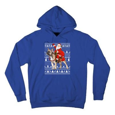 Xmas Holiday Ugly Santa Riding French Bulldog Christmas Gift Tall Hoodie