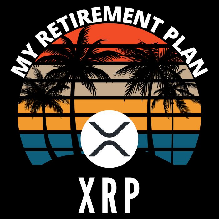 XRP Is My Retirement Plan XRP Ripple Logo XRP Cryptocurrency T-Shirt