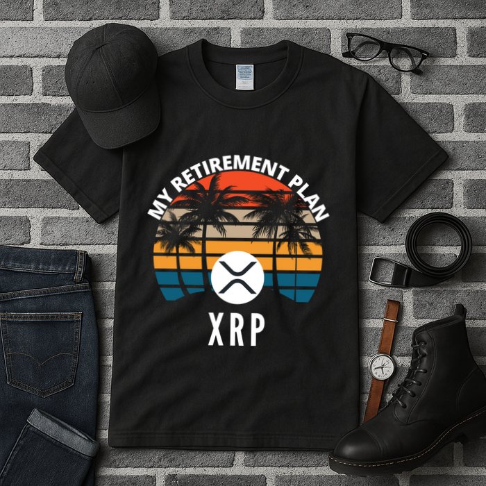 XRP Is My Retirement Plan XRP Ripple Logo XRP Cryptocurrency Tall T-Shirt
