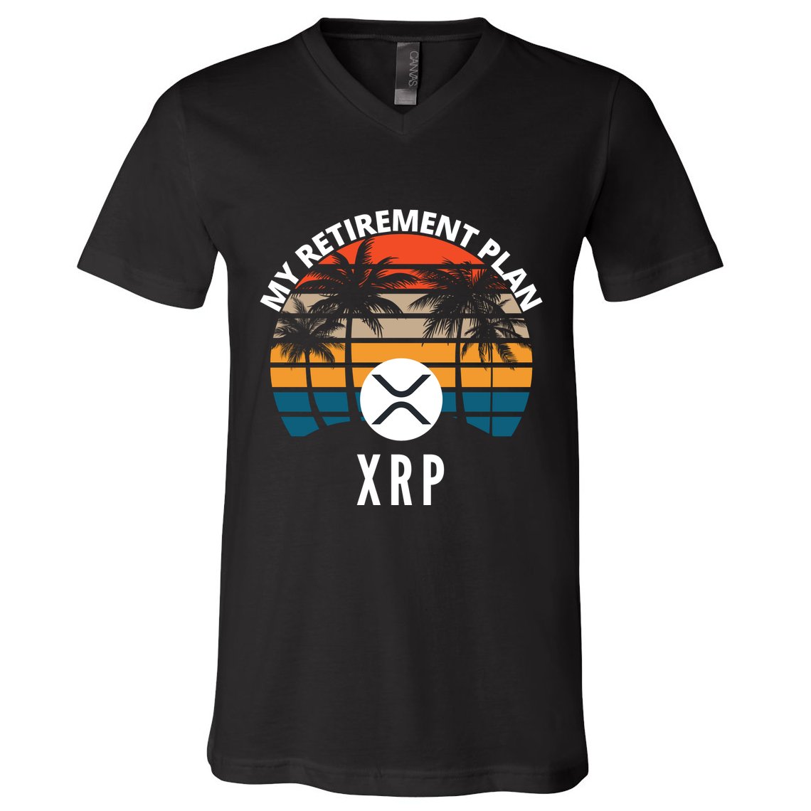 XRP Is My Retirement Plan XRP Ripple Logo XRP Cryptocurrency V-Neck T-Shirt