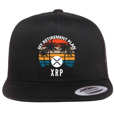 XRP Is My Retirement Plan XRP Ripple Logo XRP Cryptocurrency Flat Bill Trucker Hat