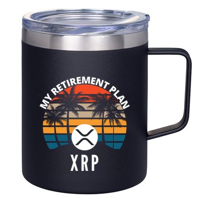 XRP Is My Retirement Plan XRP Ripple Logo XRP Cryptocurrency 12oz Stainless Steel Coffee Mug