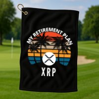 XRP Is My Retirement Plan XRP Ripple Logo XRP Cryptocurrency Golf Towel