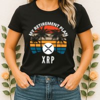 XRP Is My Retirement Plan XRP Ripple Logo XRP Cryptocurrency Womens T-Shirt