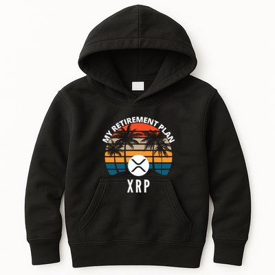 XRP Is My Retirement Plan XRP Ripple Logo XRP Cryptocurrency Kids Hoodie