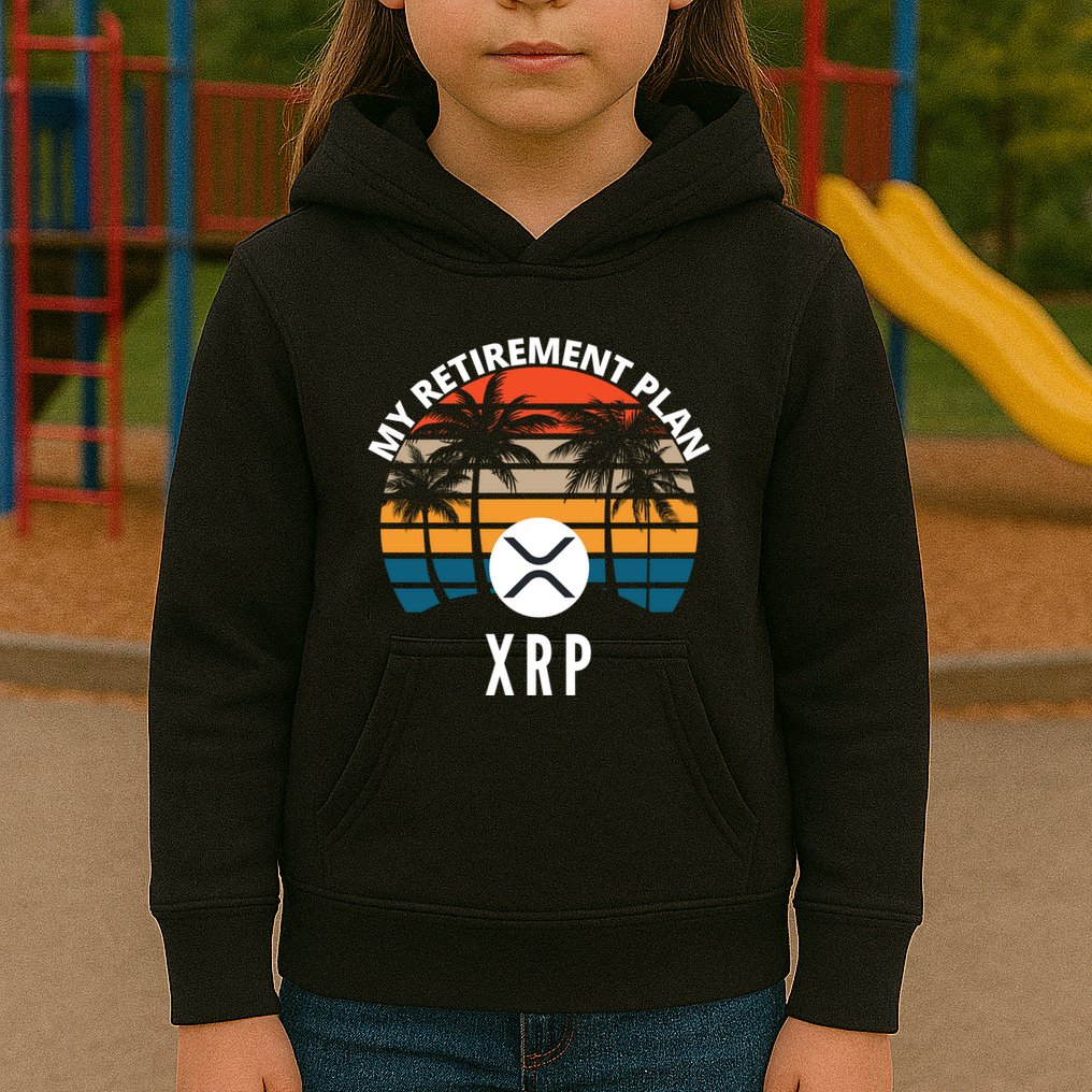XRP Is My Retirement Plan XRP Ripple Logo XRP Cryptocurrency Kids Hoodie