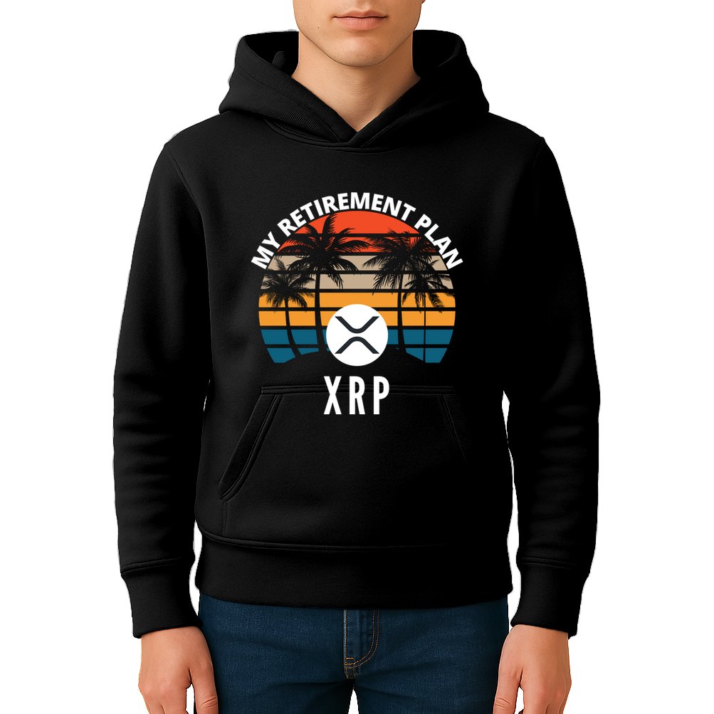 XRP Is My Retirement Plan XRP Ripple Logo XRP Cryptocurrency Kids Hoodie