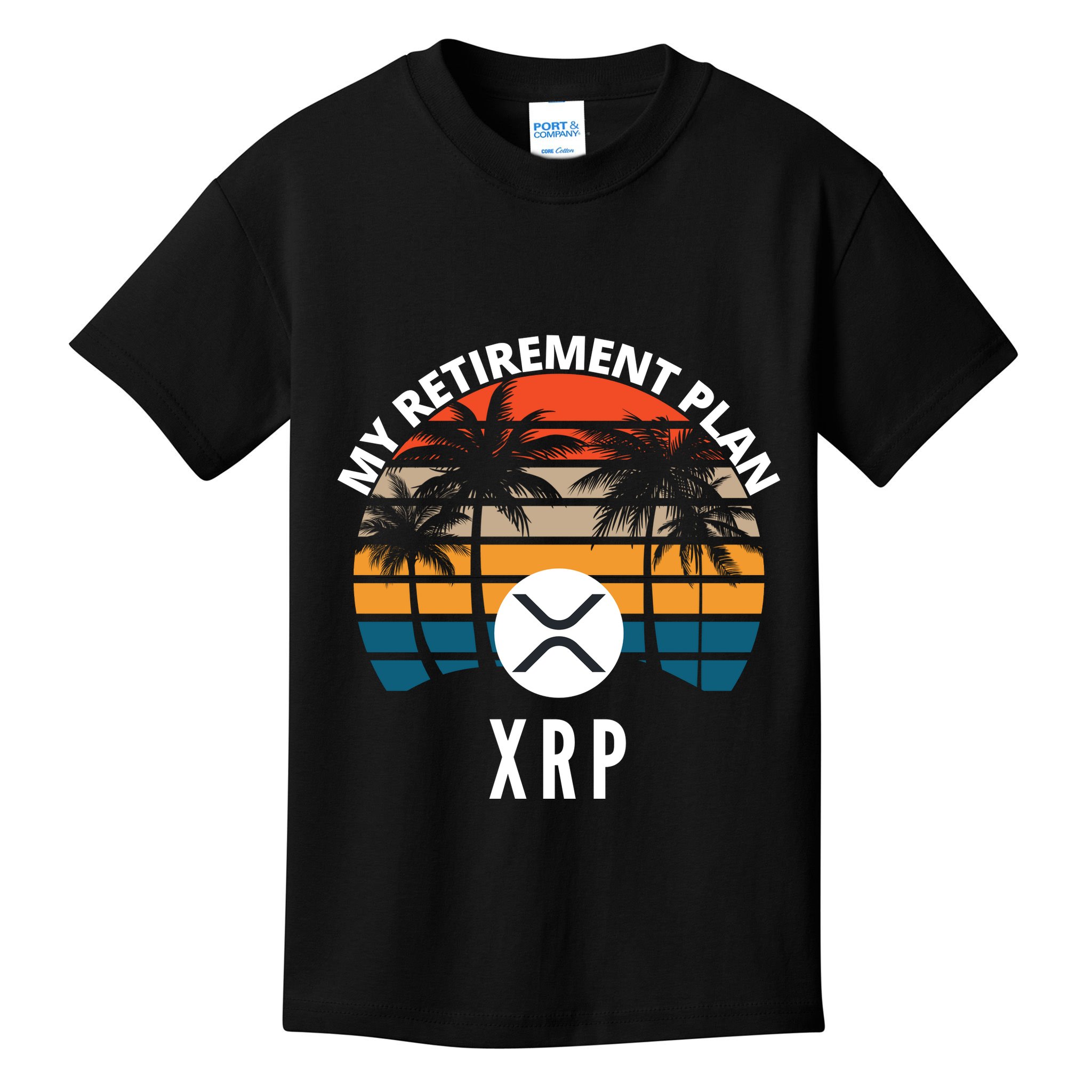 XRP Is My Retirement Plan XRP Ripple Logo XRP Cryptocurrency Kids T-Shirt