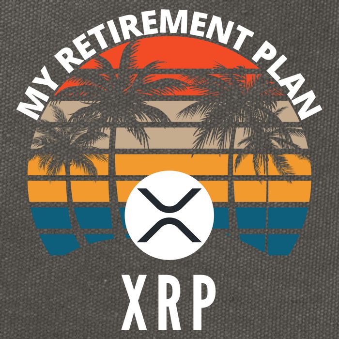 XRP Is My Retirement Plan XRP Ripple Logo XRP Cryptocurrency Cotton Canvas Backpack
