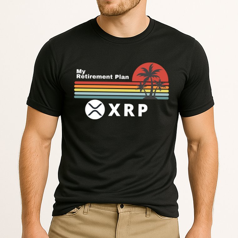 XRP Is My Retirement Plan, XRP Ripple Logo, Cryptocurrency Performance Shirt