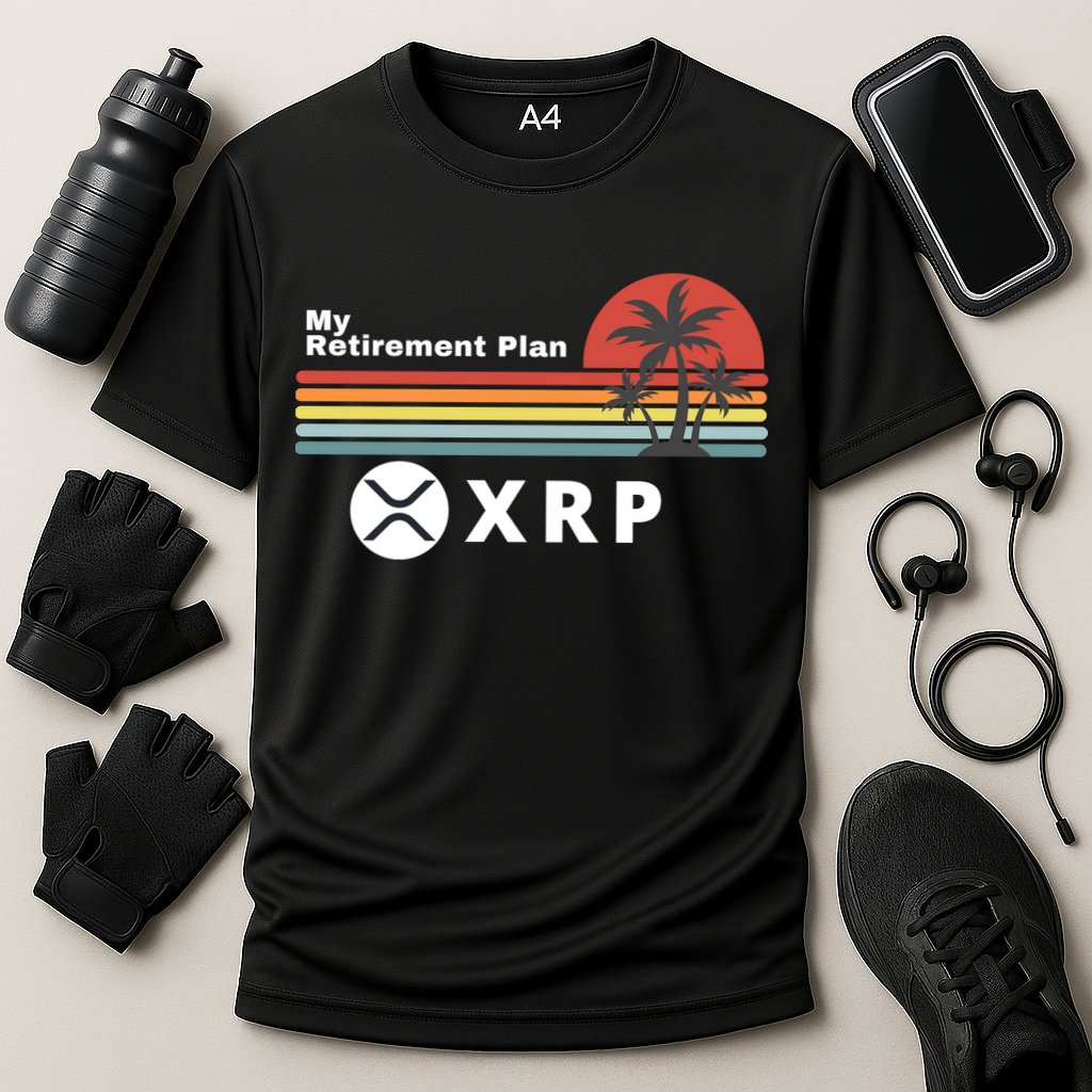 XRP Is My Retirement Plan, XRP Ripple Logo, Cryptocurrency Performance Shirt