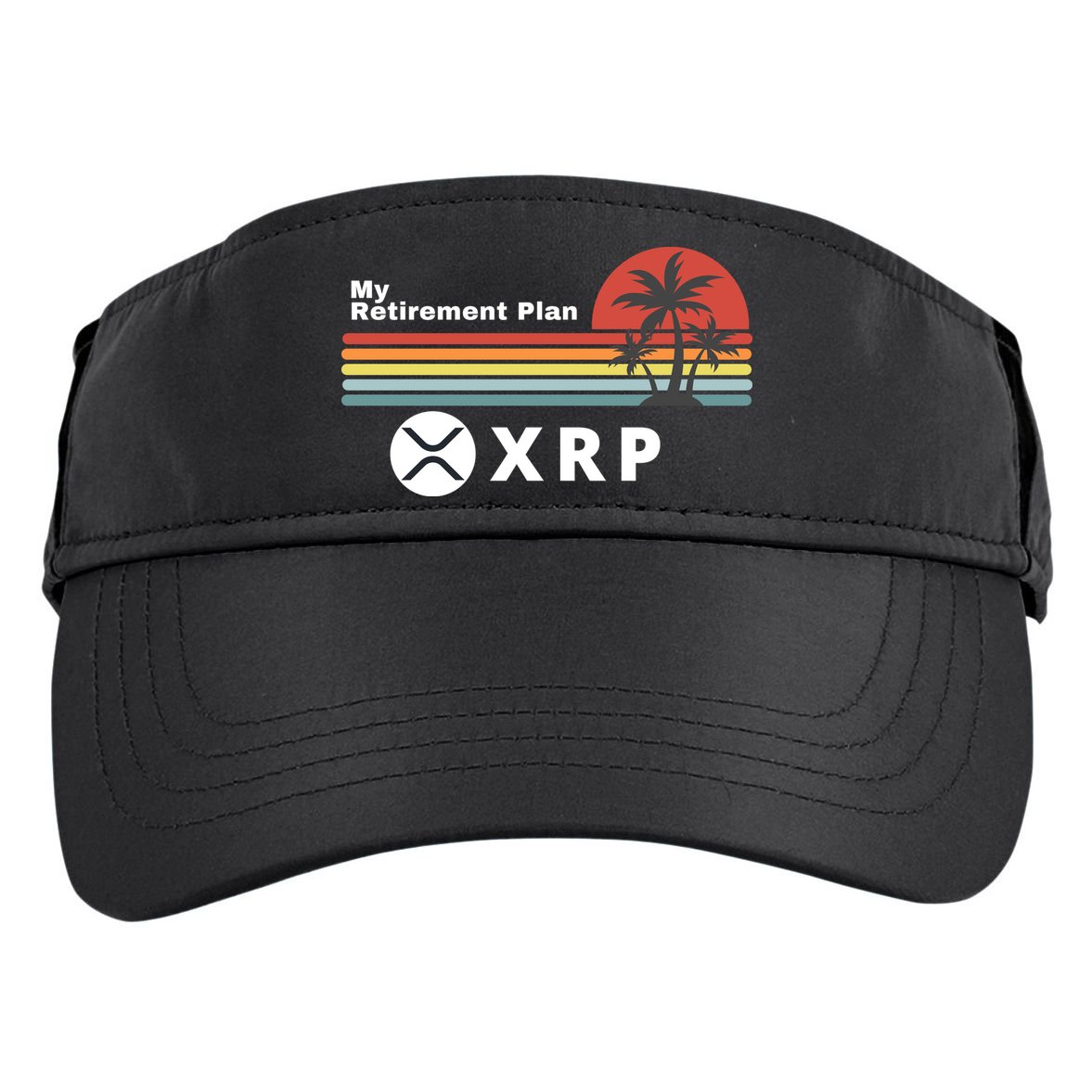 XRP Is My Retirement Plan, XRP Ripple Logo, Cryptocurrency Adult Drive Performance Visor