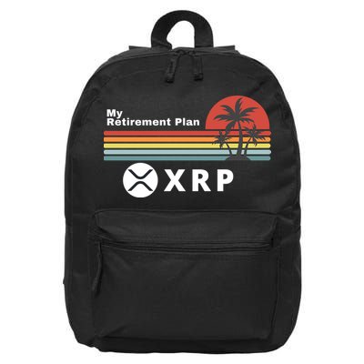 XRP Is My Retirement Plan, XRP Ripple Logo, Cryptocurrency 16 in Basic Backpack