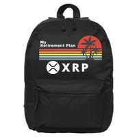 XRP Is My Retirement Plan, XRP Ripple Logo, Cryptocurrency 16 in Basic Backpack