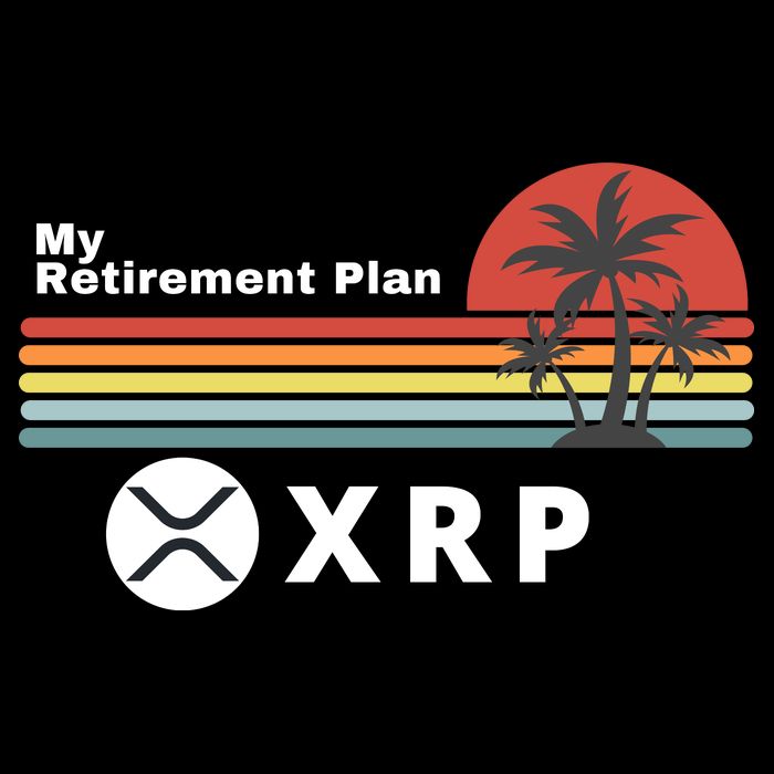 XRP Is My Retirement Plan, XRP Ripple Logo, Cryptocurrency 16 in Basic Backpack