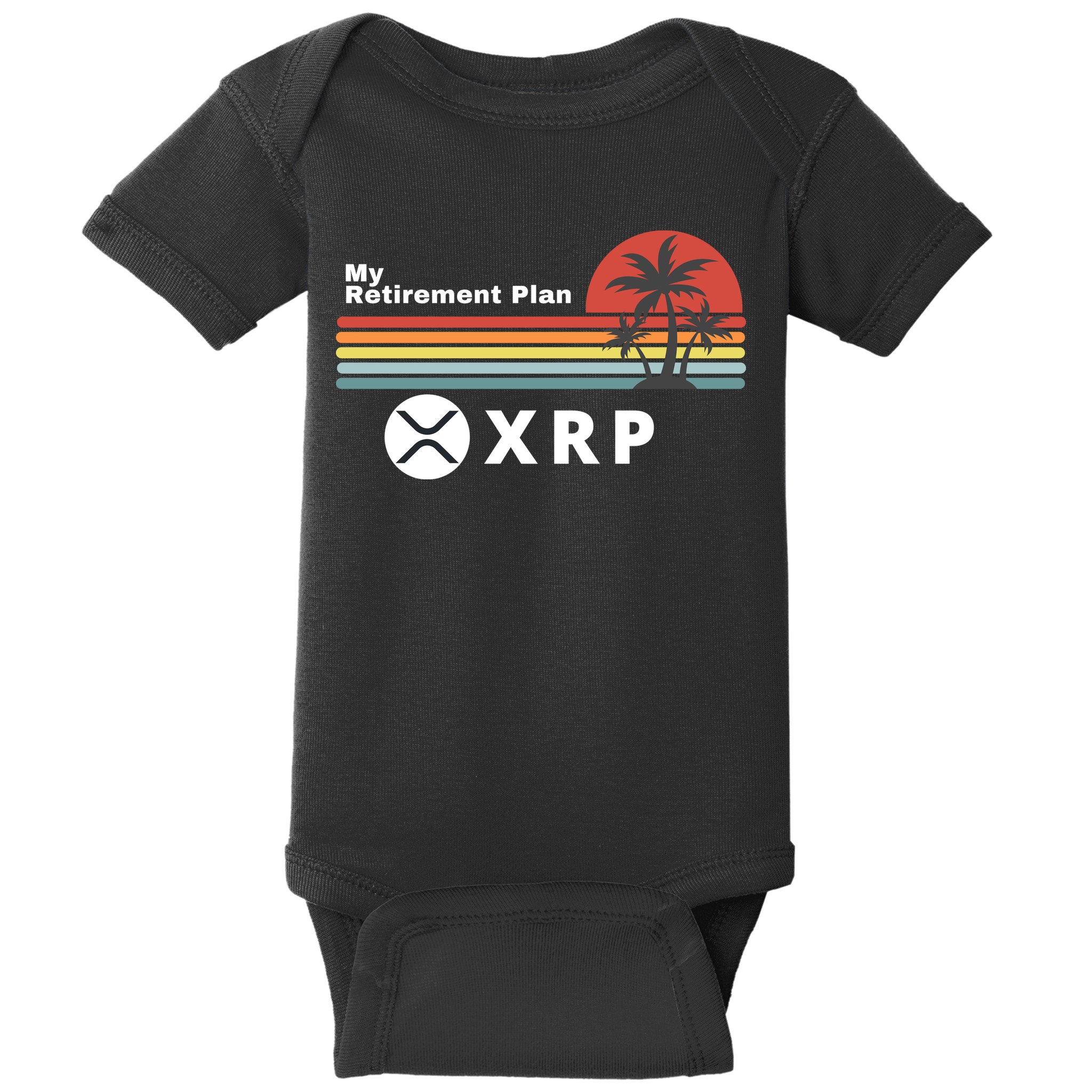 XRP Is My Retirement Plan, XRP Ripple Logo, Cryptocurrency Baby Bodysuit