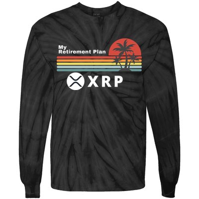 XRP Is My Retirement Plan, XRP Ripple Logo, Cryptocurrency Tie-Dye Long Sleeve Shirt