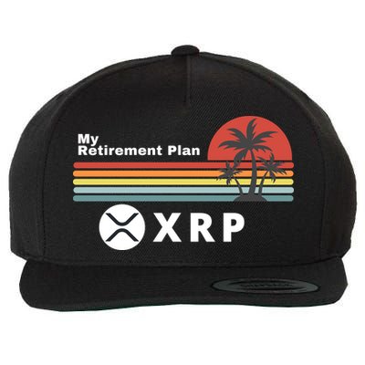 XRP Is My Retirement Plan, XRP Ripple Logo, Cryptocurrency Wool Snapback Cap