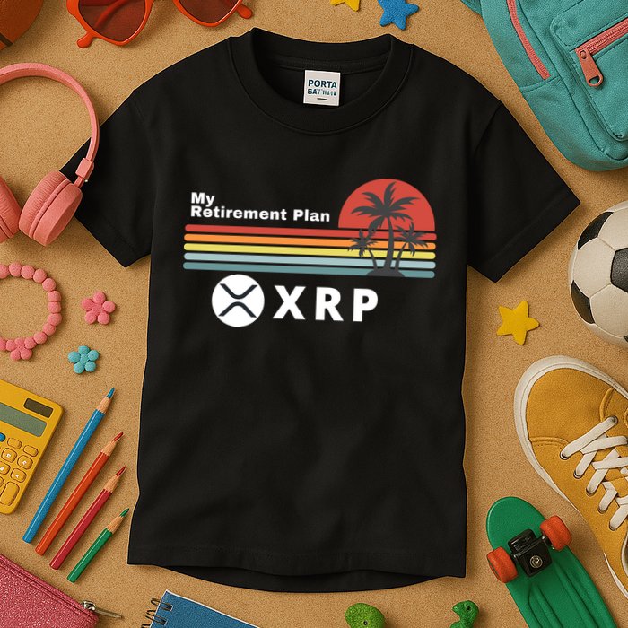 XRP Is My Retirement Plan, XRP Ripple Logo, Cryptocurrency Kids T-Shirt