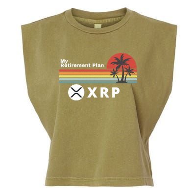 XRP Is My Retirement Plan, XRP Ripple Logo, Cryptocurrency Garment-Dyed Women's Muscle Tee