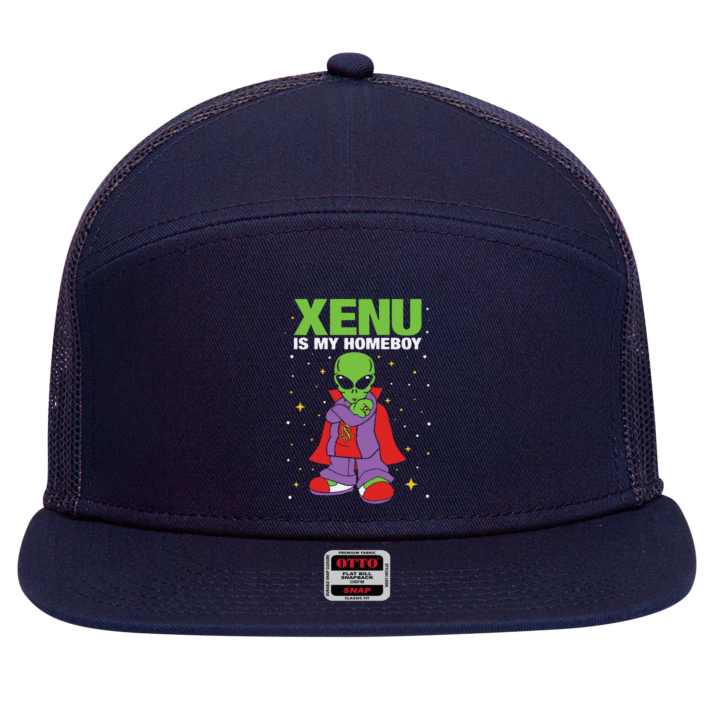 Xenu Is My Homie 7 Panel Mesh Trucker Snapback Hat