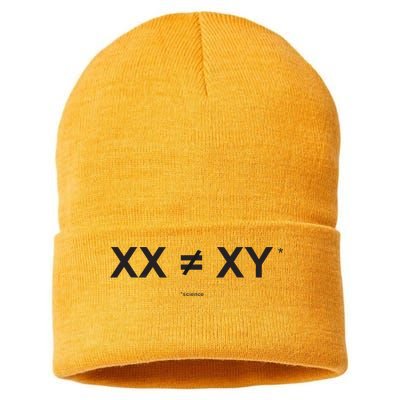 XX Is Not The Same As XY Science (Genetics Chromasome) (C) Sustainable Knit Beanie