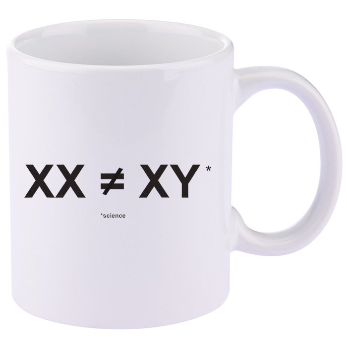XX Is Not The Same As XY Science (Genetics Chromasome) (C) 11oz C Handle Ceramic Mug