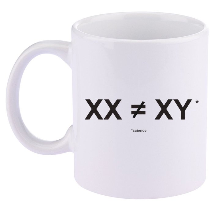 XX Is Not The Same As XY Science (Genetics Chromasome) (C) 11oz C Handle Ceramic Mug