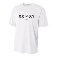 XX Is Not The Same As XY Science (Genetics Chromasome) (C) Youth Performance Sprint T-Shirt