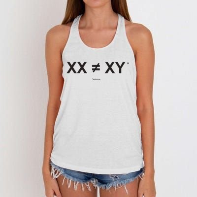 XX Is Not The Same As XY Science (Genetics Chromasome) (C) Women's Knotted Racerback Tank