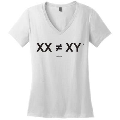 XX Is Not The Same As XY Science (Genetics Chromasome) (C) Women's V-Neck T-Shirt