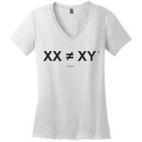 XX Is Not The Same As XY Science (Genetics Chromasome) (C) Women's V-Neck T-Shirt