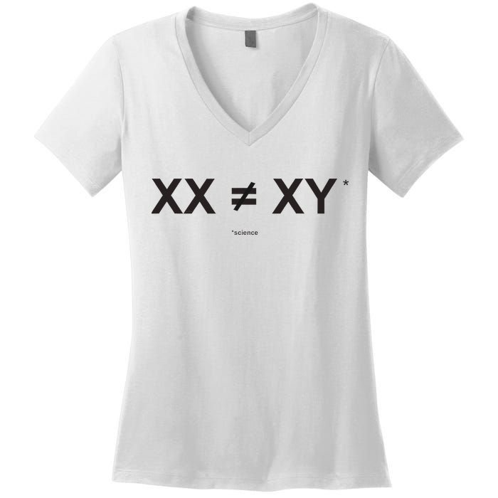 XX Is Not The Same As XY Science (Genetics Chromasome) (C) Women's V-Neck T-Shirt