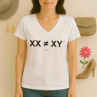 XX Is Not The Same As XY Science (Genetics Chromasome) (C) Women's V-Neck T-Shirt