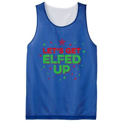 Xmas Ing Team Christmas Party Squad Meaningful Gift Lets Get Elfed Up Gift Mesh Reversible Basketball Jersey Tank