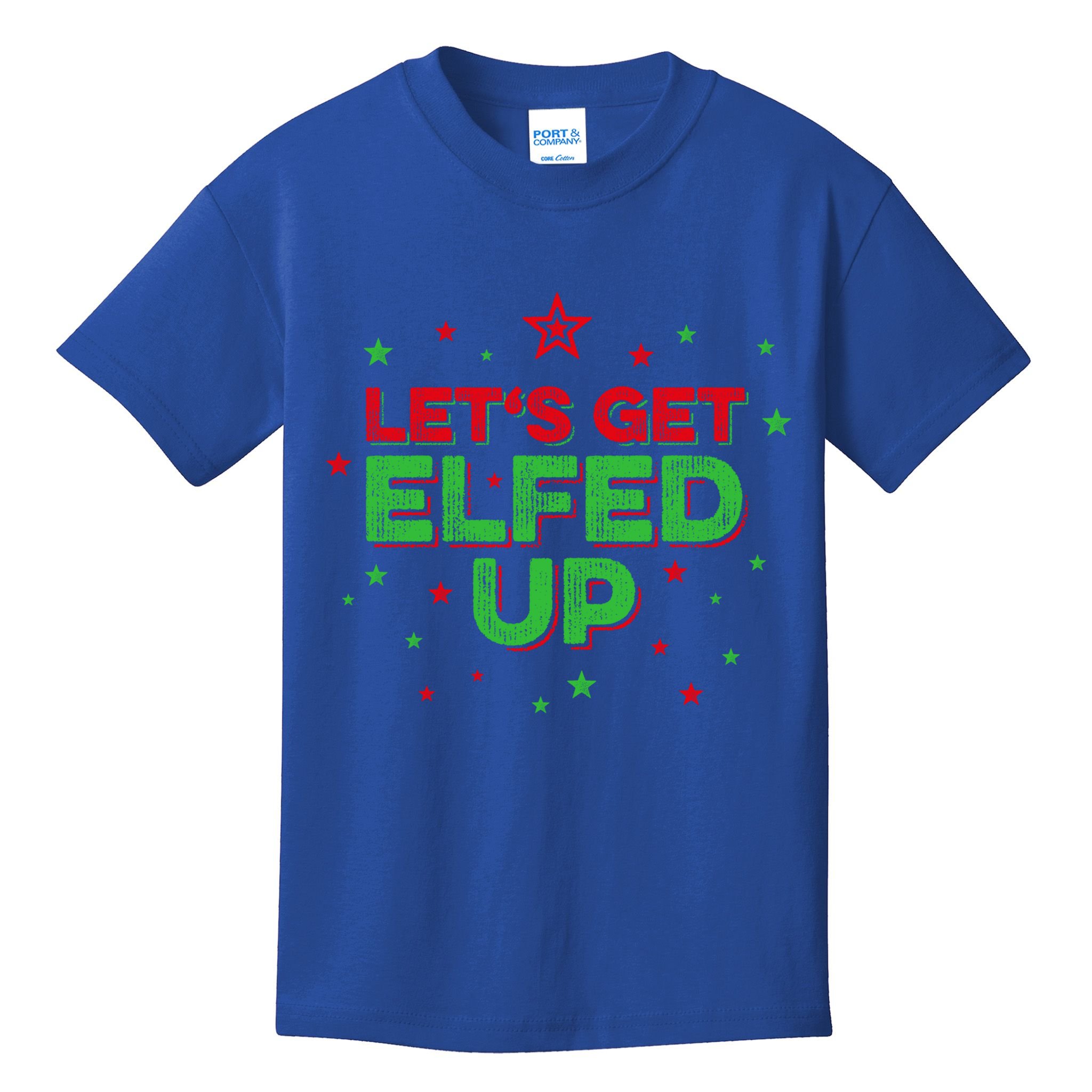 Xmas Ing Team Christmas Party Squad Meaningful Gift Lets Get Elfed Up Gift Kids T-Shirt