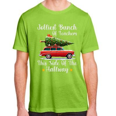 Xmas Jolliest Bunch Of Teachers This Side Of The Hallway Adult ChromaSoft Performance T-Shirt