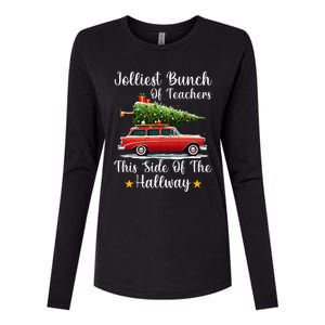 Xmas Jolliest Bunch Of Teachers This Side Of The Hallway Womens Cotton Relaxed Long Sleeve T-Shirt