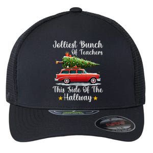 Xmas Jolliest Bunch Of Teachers This Side Of The Hallway Flexfit Unipanel Trucker Cap