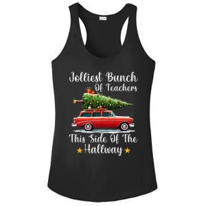 Xmas Jolliest Bunch Of Teachers This Side Of The Hallway Ladies PosiCharge Competitor Racerback Tank