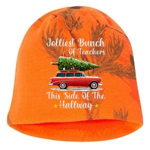 Xmas Jolliest Bunch Of Teachers This Side Of The Hallway Kati - Camo Knit Beanie