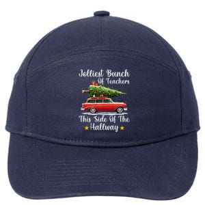 Xmas Jolliest Bunch Of Teachers This Side Of The Hallway 7-Panel Snapback Hat