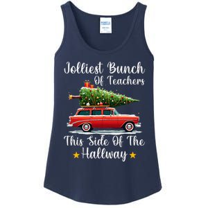 Xmas Jolliest Bunch Of Teachers This Side Of The Hallway Ladies Essential Tank