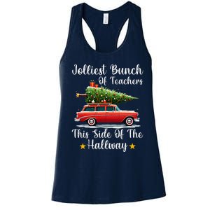 Xmas Jolliest Bunch Of Teachers This Side Of The Hallway Women's Racerback Tank