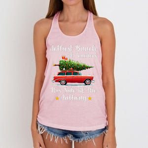 Xmas Jolliest Bunch Of Teachers This Side Of The Hallway Women's Knotted Racerback Tank