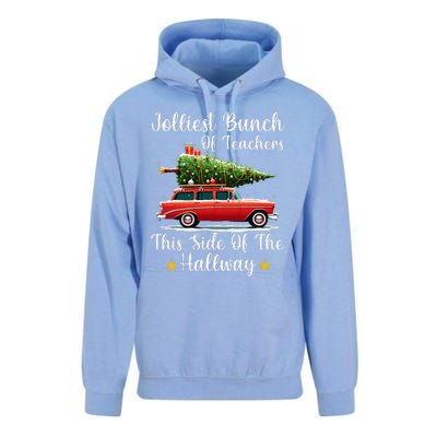 Xmas Jolliest Bunch Of Teachers This Side Of The Hallway Unisex Surf Hoodie