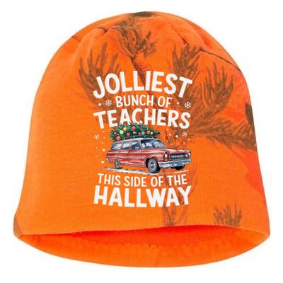 Xmas Jolliest Bunch Of Teachers This Side Of The Hallway Kati - Camo Knit Beanie