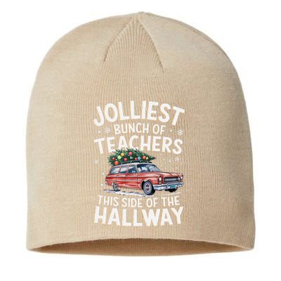 Xmas Jolliest Bunch Of Teachers This Side Of The Hallway Sustainable Beanie