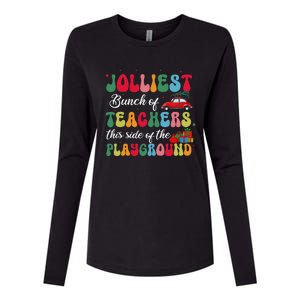 Xmas Jolliest Bunch Of Teachers This Side Of The Playground Womens Cotton Relaxed Long Sleeve T-Shirt